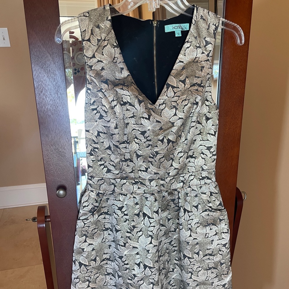 Black and Gold Karlie Dress Size Small